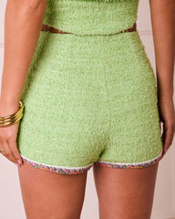 Kensingten Tweed Contrast Trim Micro Shorts