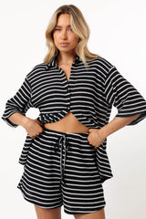 Linnea Short Set Black White