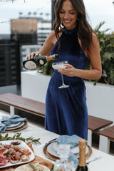 Aria Velvet Jumpsuit Sapphire