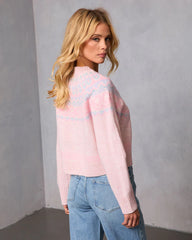 Cozy Aura Fair Isle Printed Cardigan
