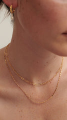 Fine Layered 18K Gold Plated Necklace Gold
