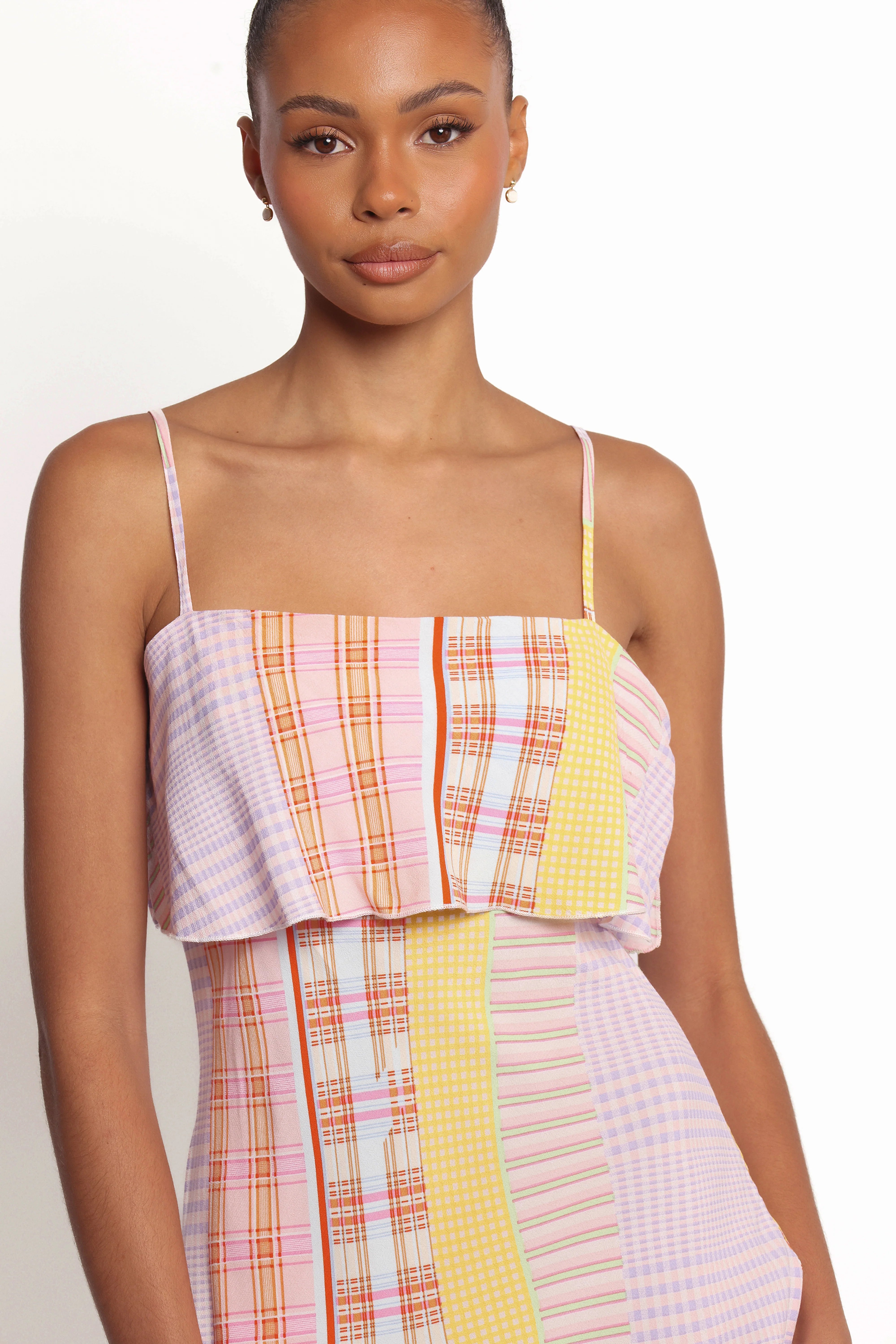 Junia Mini Dress Pink Plaid