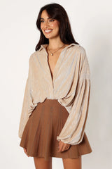 Cadence Long Sleeve Top Cream