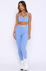 Form Leggings Blueberry White
