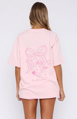 Love You Forever Oversized Tee Pink
