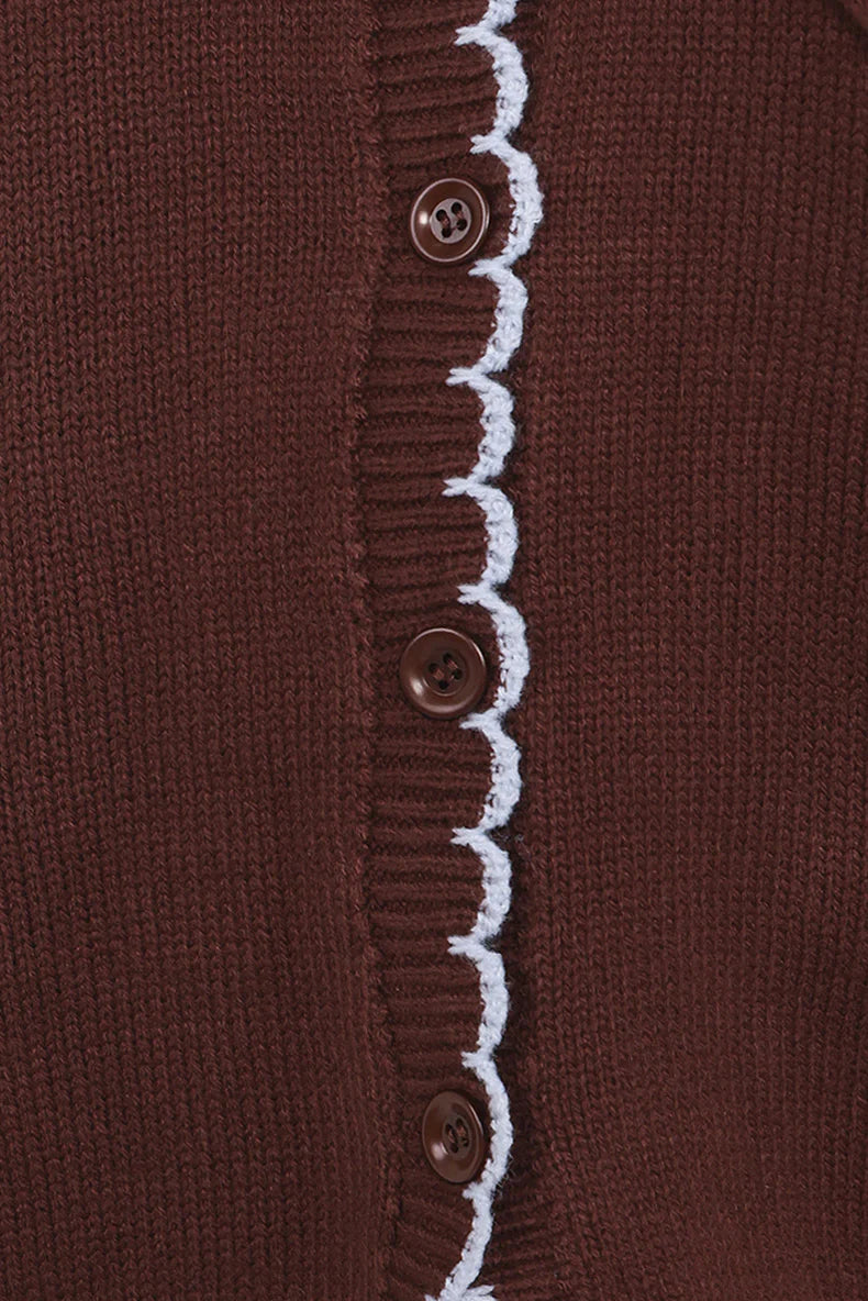 Ruby Knit Cardigan Brown