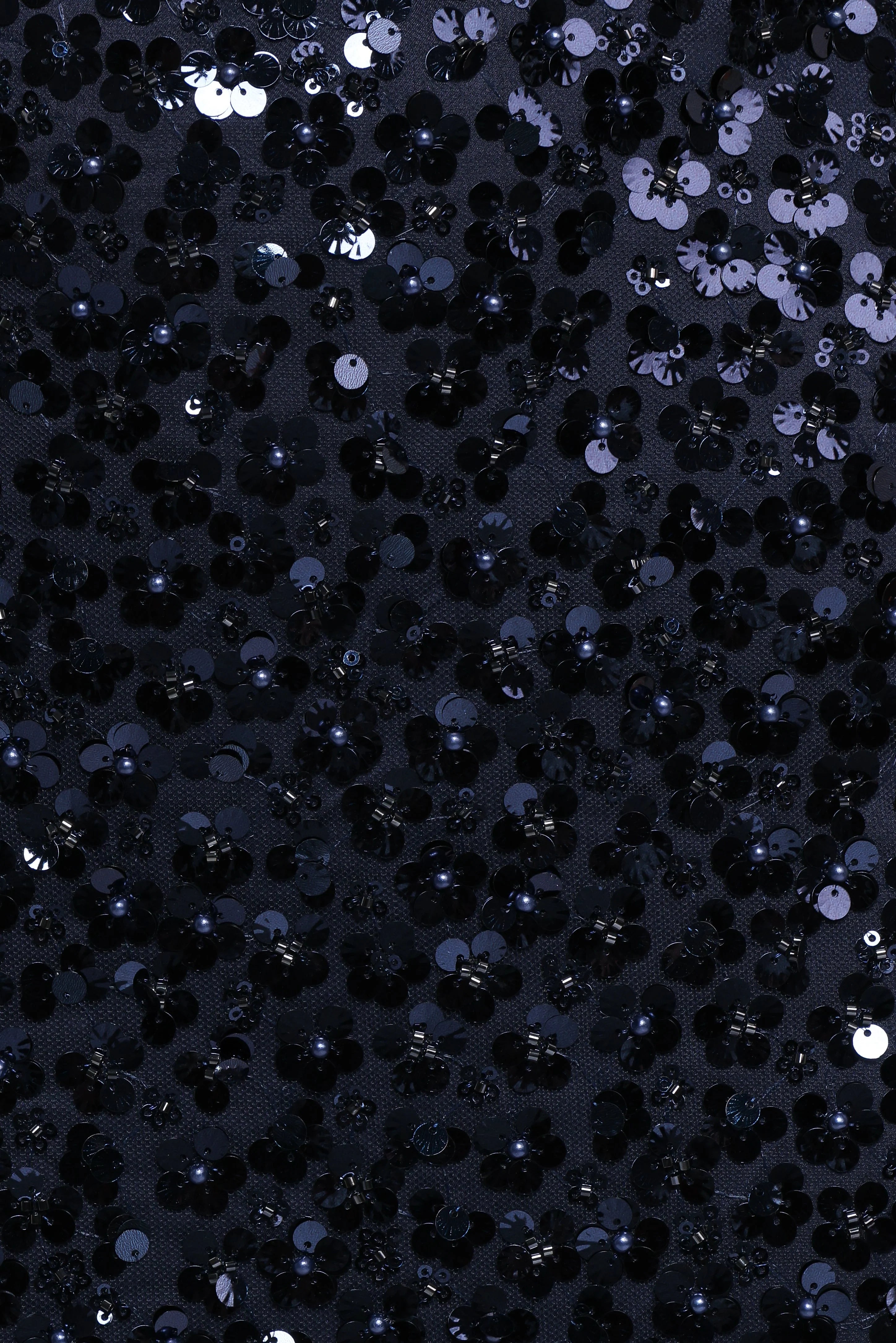 Glissy Sequin Skirt Set Navy