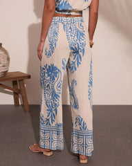 Wildflower Wander Abstract Floral Wide Leg Pants