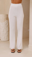 Megan Knit Pants White