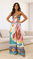 Teresa Jumpsuit Blue Pink