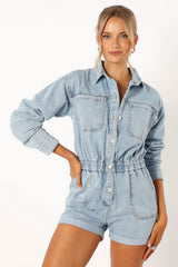 Danielle Romper Medium Denim