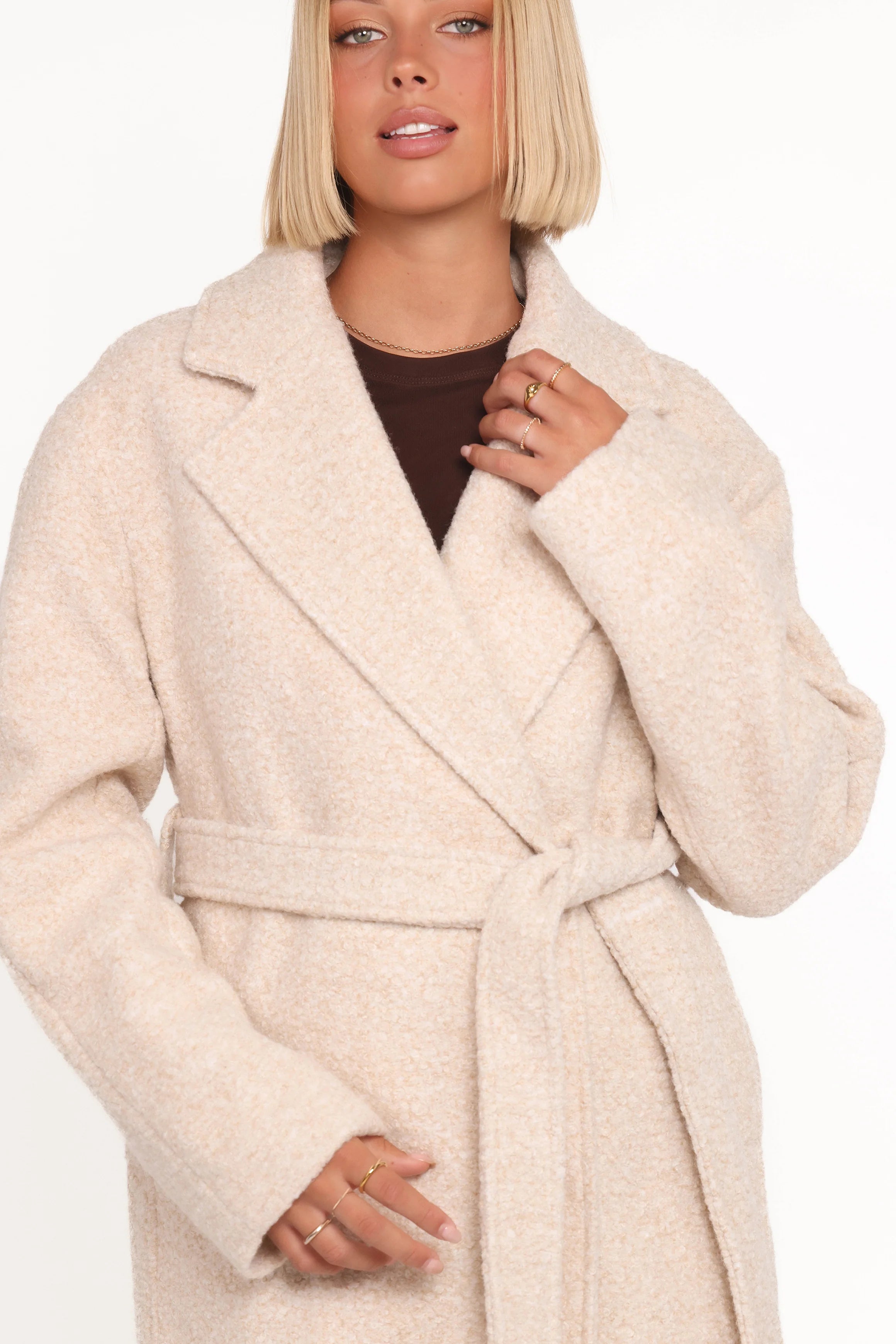Goodie Shearling Coat Cream