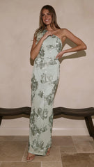 Darlee Maxi Dress Sage Floral