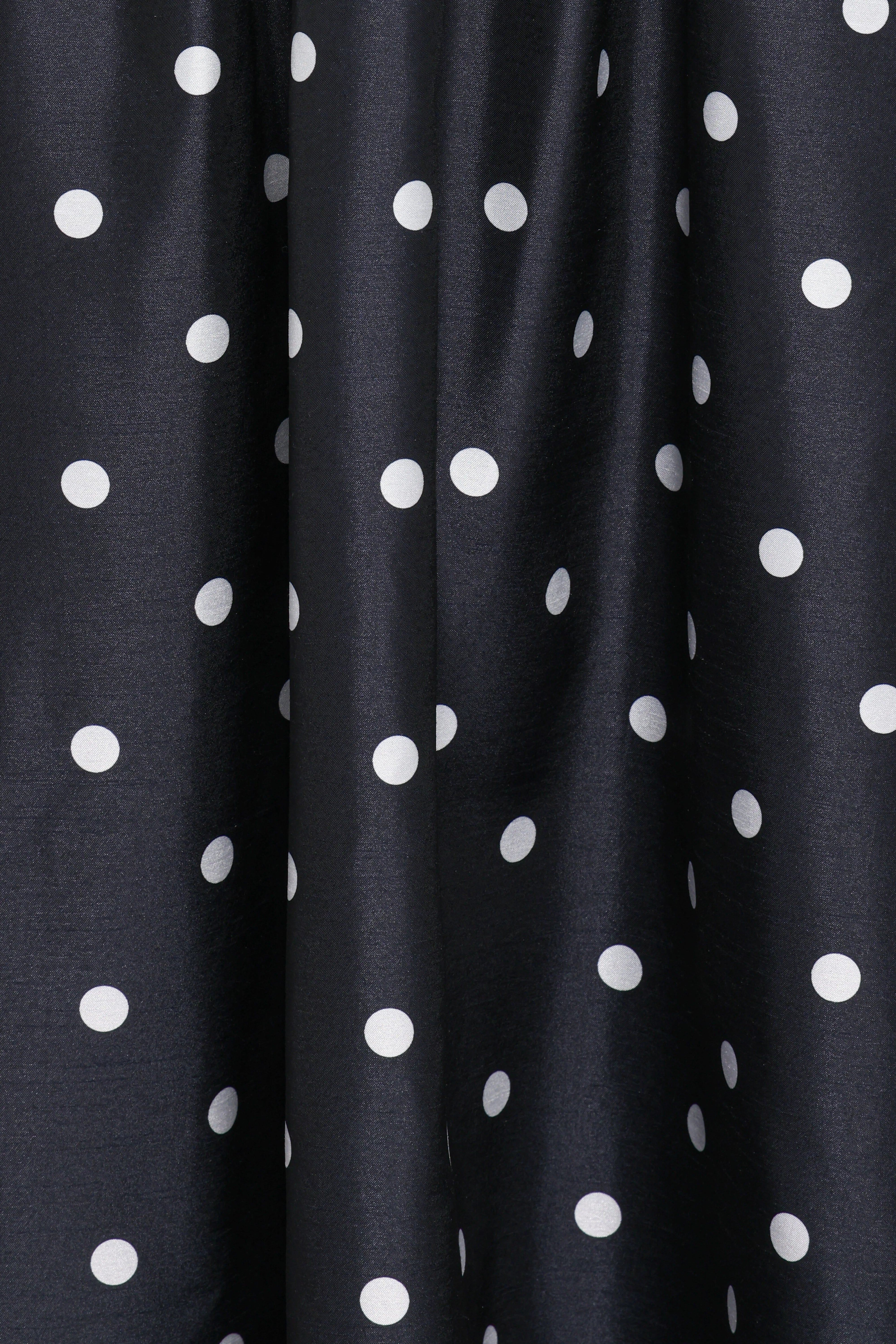 Kimbra Strapless Midi Dress Black Polka Dot