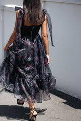 Floret Midi Dress Dark Floral