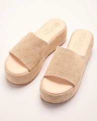 Whispered Muse Twill Platform Sandal