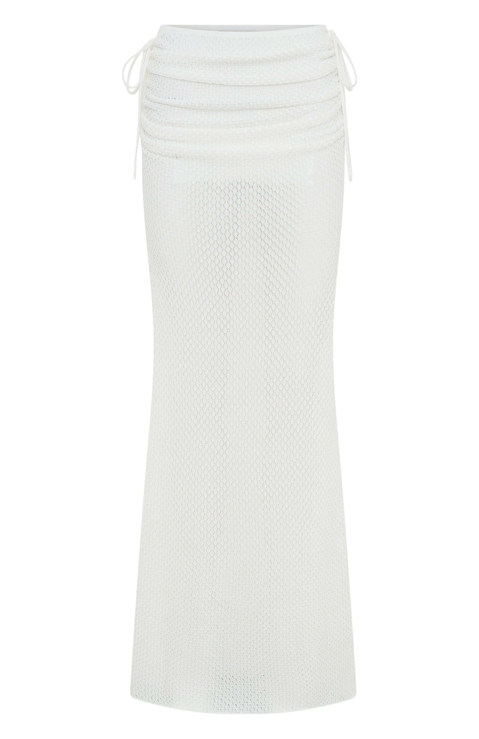 Stand And Stare Knit Maxi Skirt White