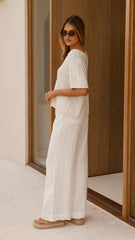 Spring Scoop Neck Tee Natural