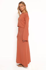 Rooney Knit Skirt Cinnamon