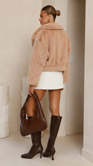 Tulum Crop Jacket Camel
