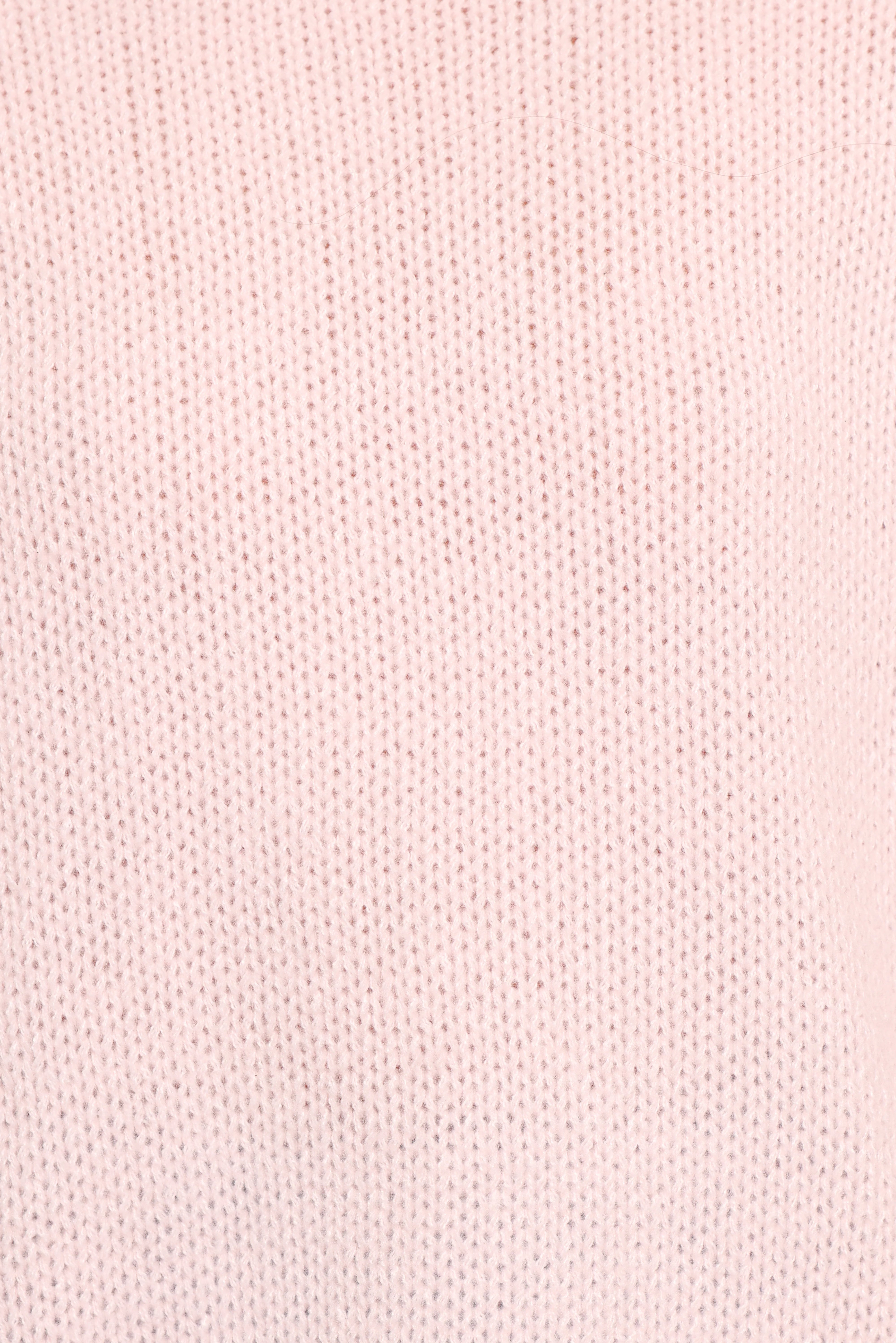 Lover Tie Sleeve Knit Sweater Pink
