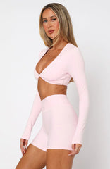 Keep Up High Waisted Shorts 4 Ballet Pink