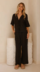 Lexi Linen Pants Black