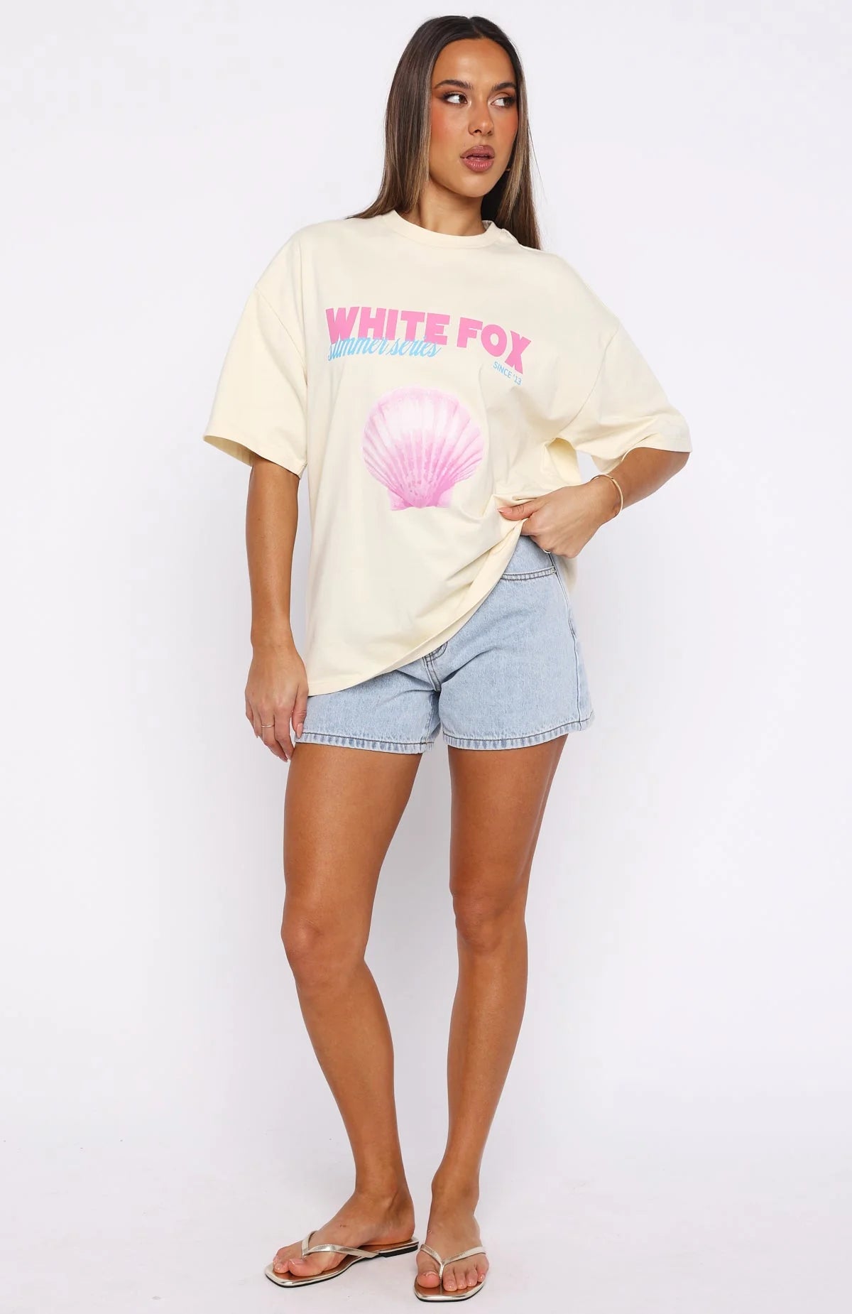 The Heart Doesnt Lie Oversized Tee Cream