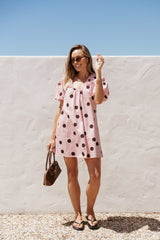 Bertine Mini Dress Pink Polka Dot