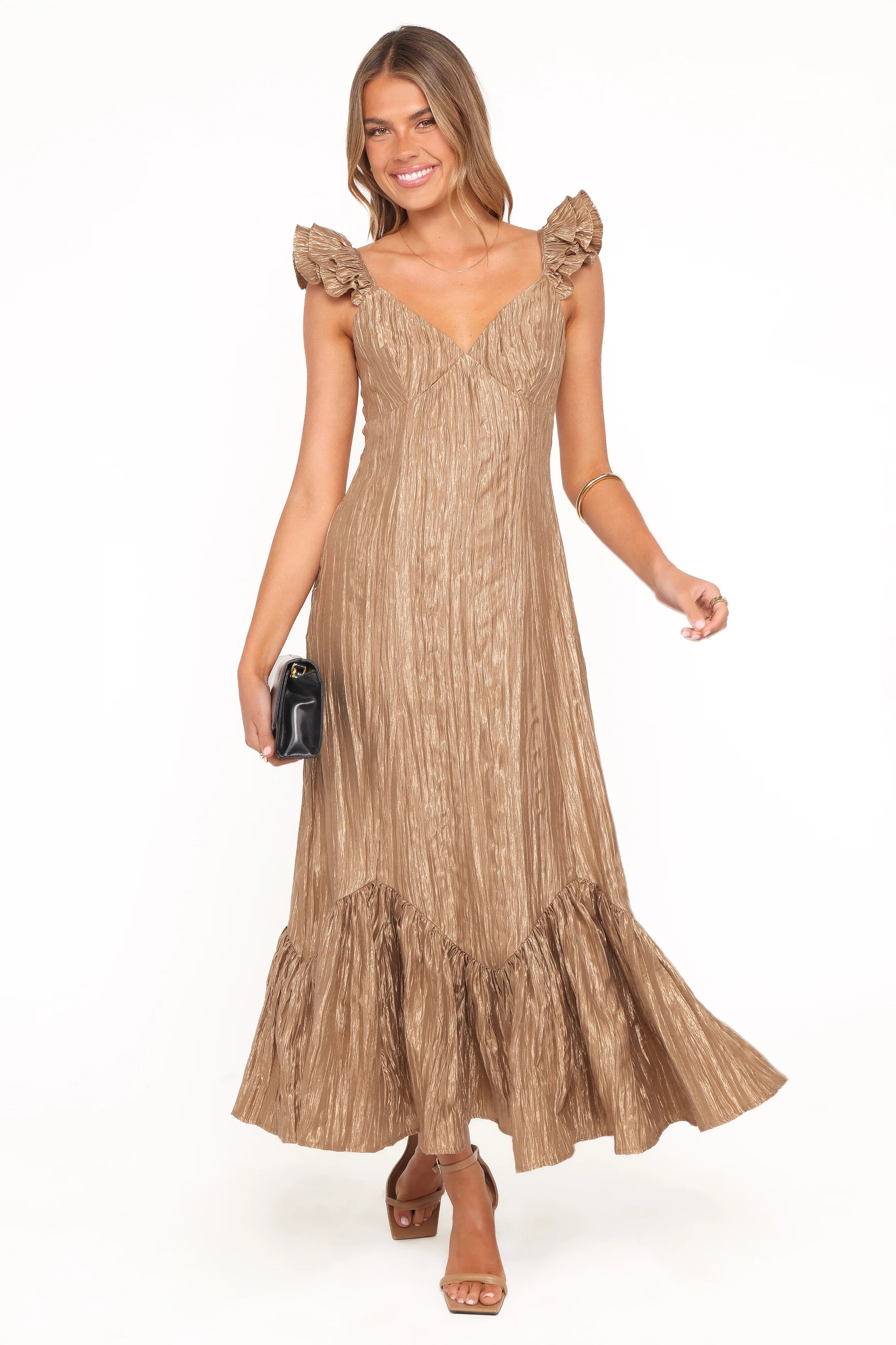 Romola Midi Dress Bronze
