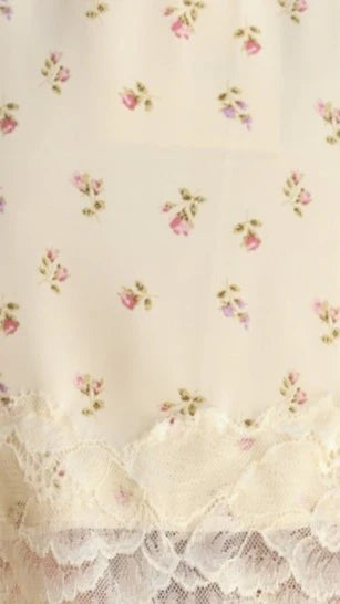 Kiki Lace Mini Skirt Yellow Floral
