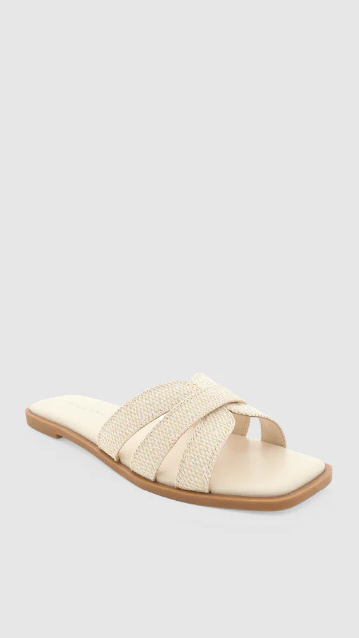 Geo Slide Cream Raffia
