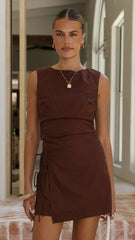 Arwen Mini Dress Chocolate