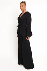 Yelena Long Sleeve Jumpsuit Black
