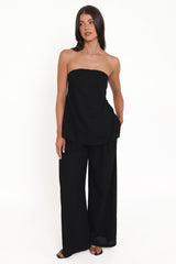 Arles Wide Leg Pants Black