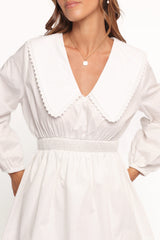 Nerida Long Sleeve Mini Dress White