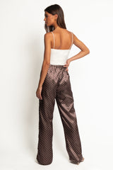 Alima Pants Brown Polka Dot