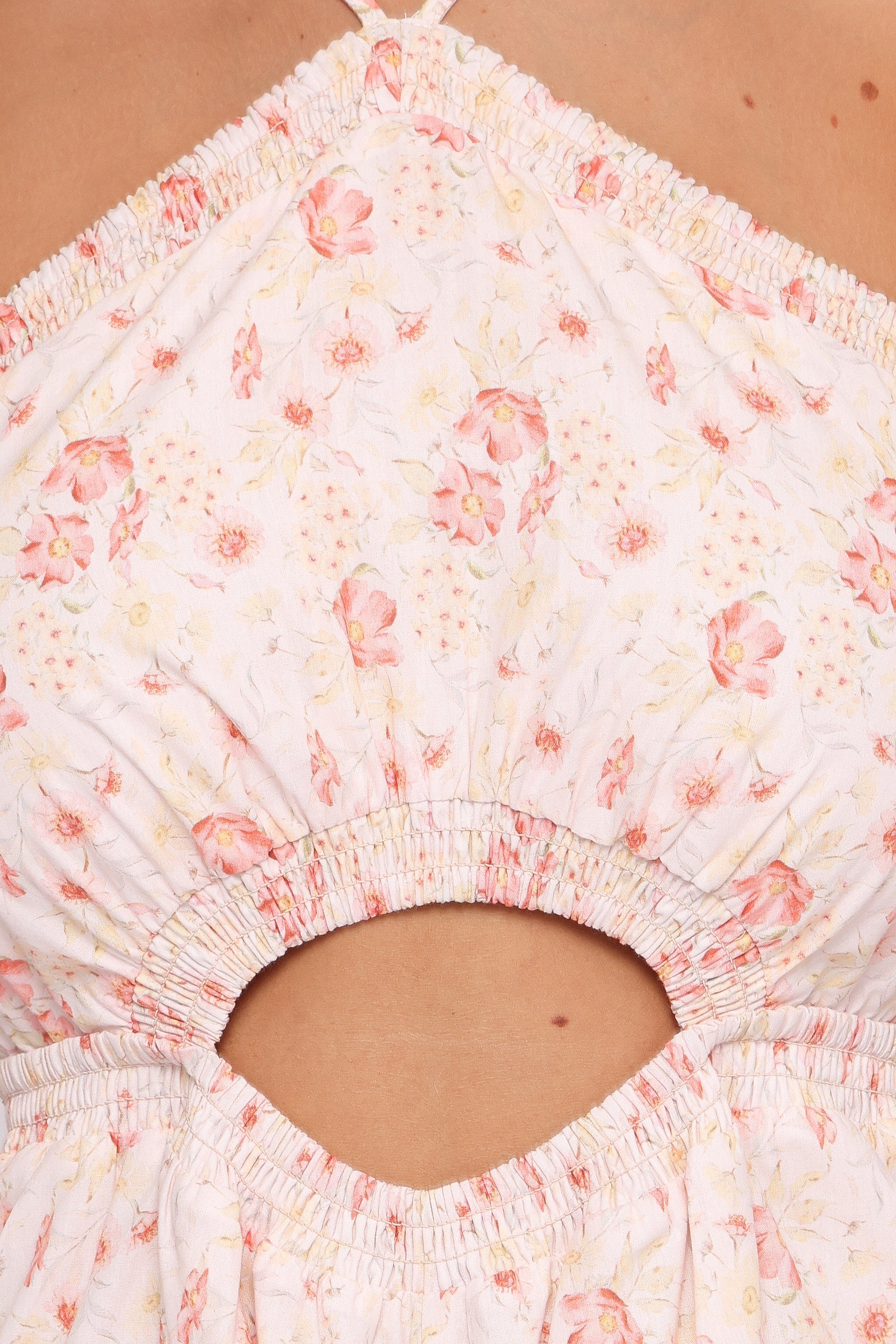 Madeira Jumpsuit Peach Ditsy Floral