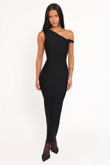 Hudson Off Shoulder Midi Dress Black