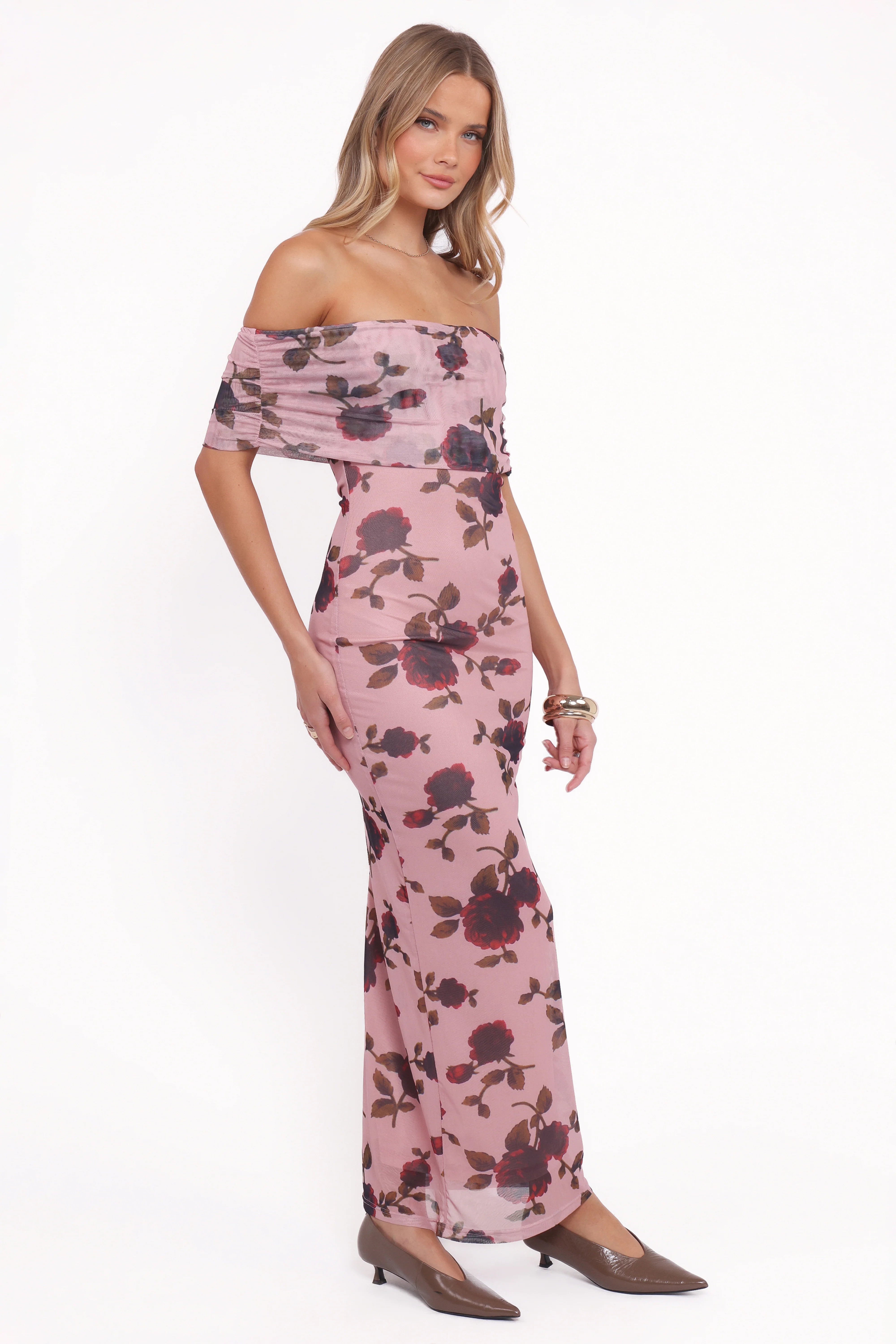 Indya Maxi Dress Pink Floral