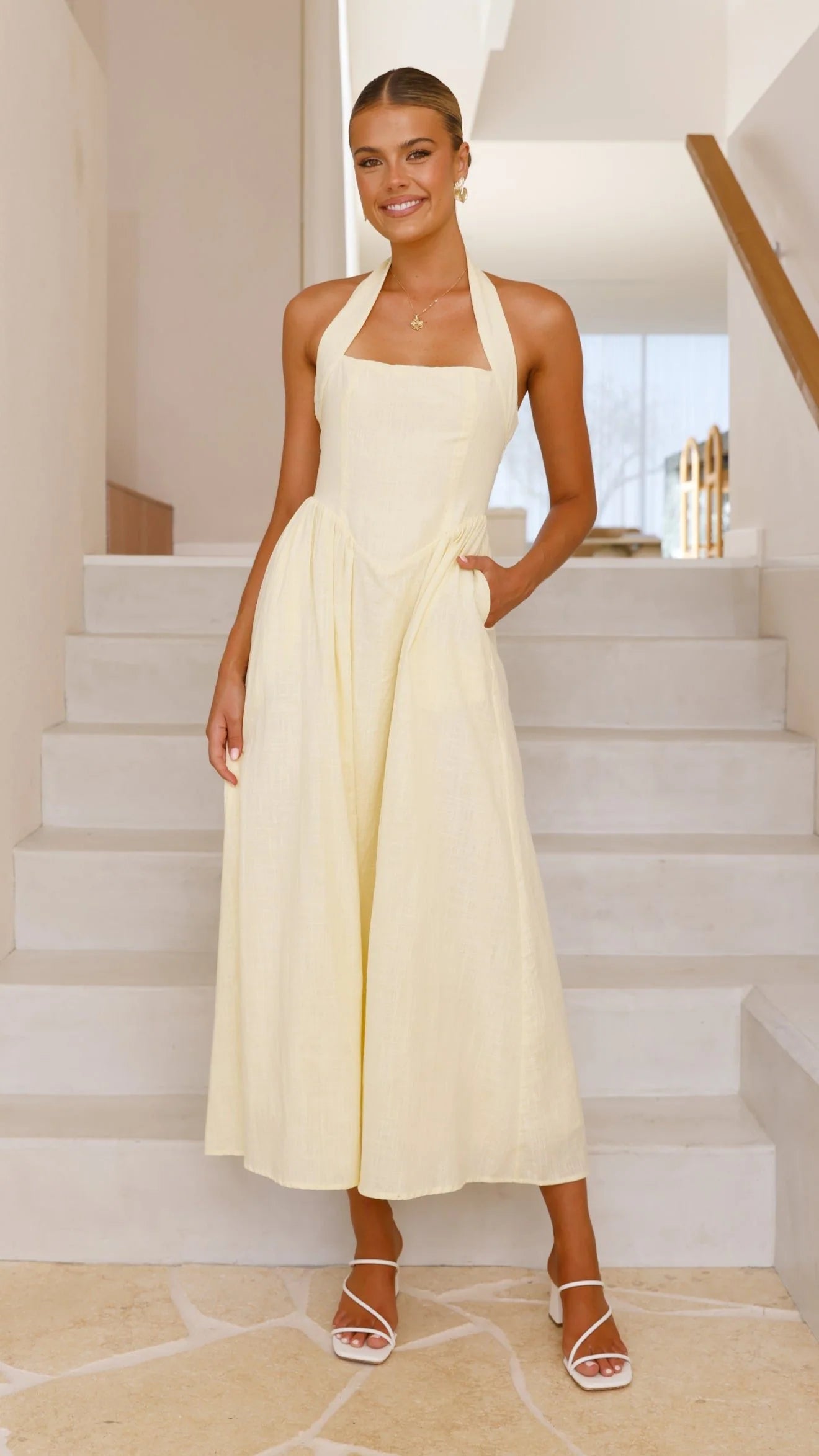Caden Maxi Dress Lemon