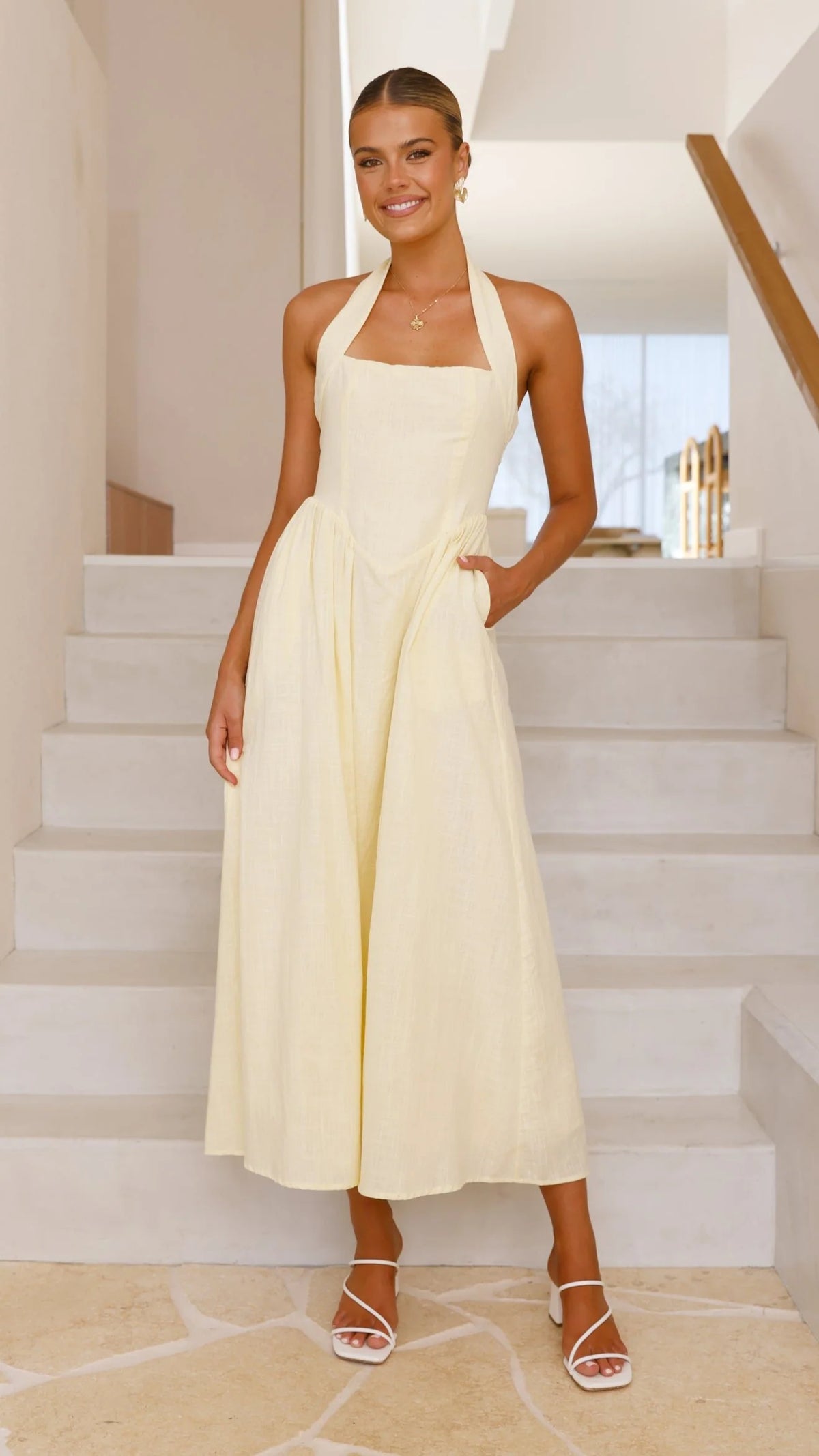 Caden Maxi Dress Lemon