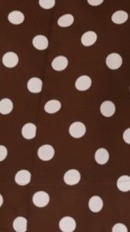 Charmain Top Chocolate White Polka Dot