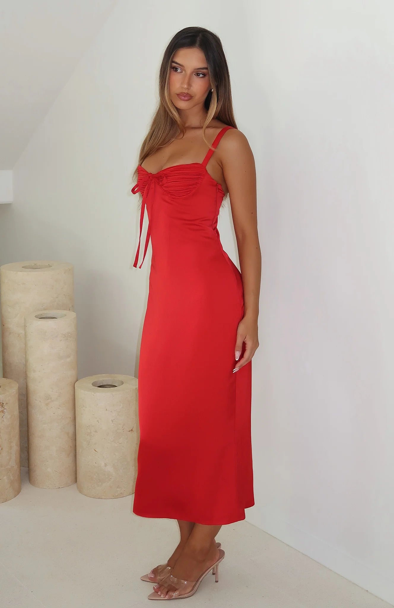 All Yours Midi Dress Red