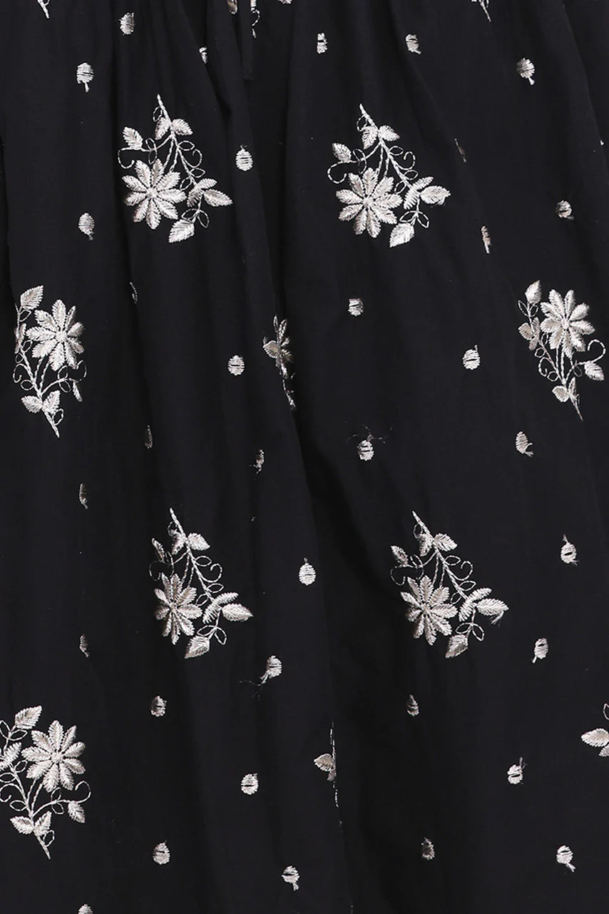 Rosemarie Midi Dress Black Floral