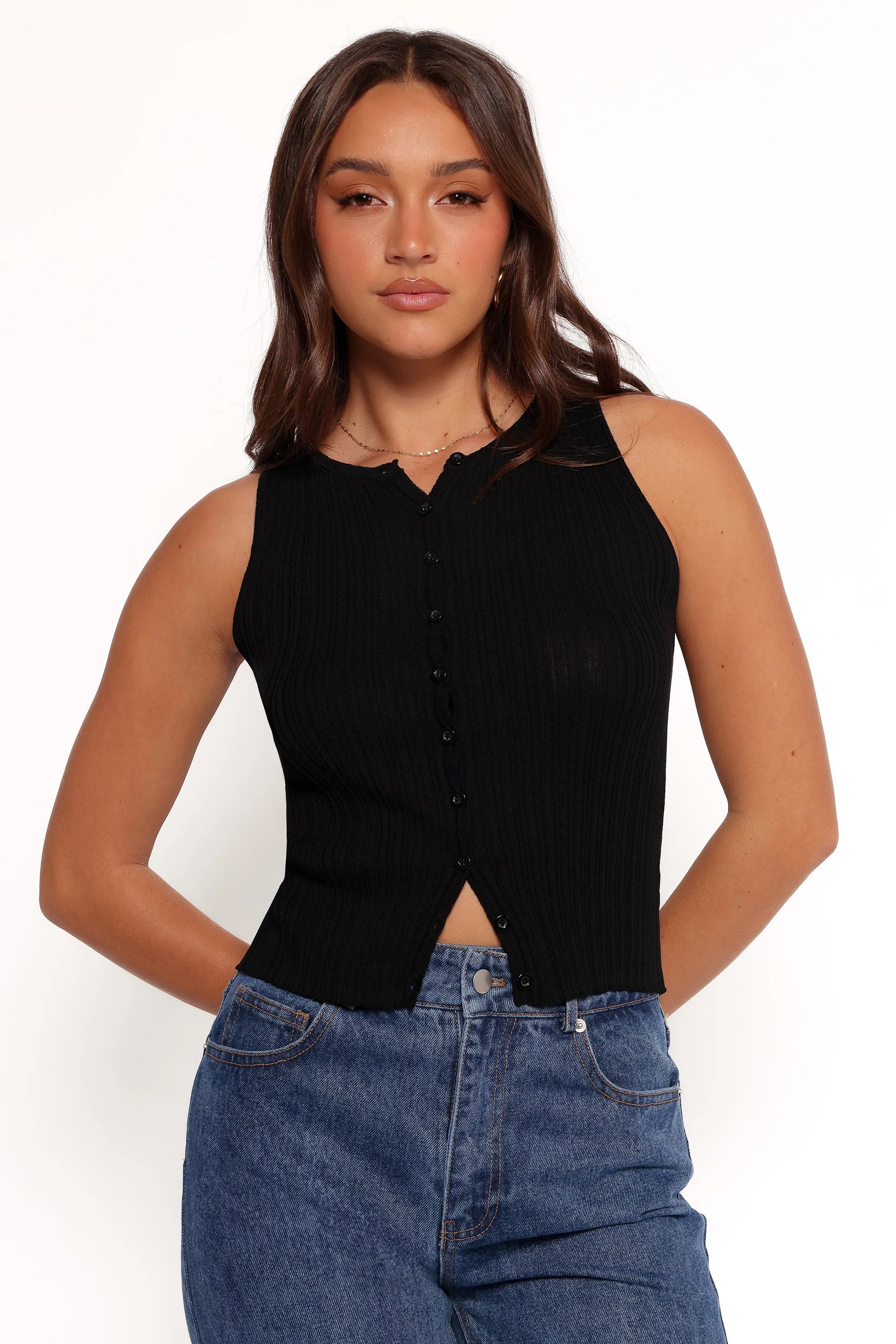 Fairfax Knit Top Black