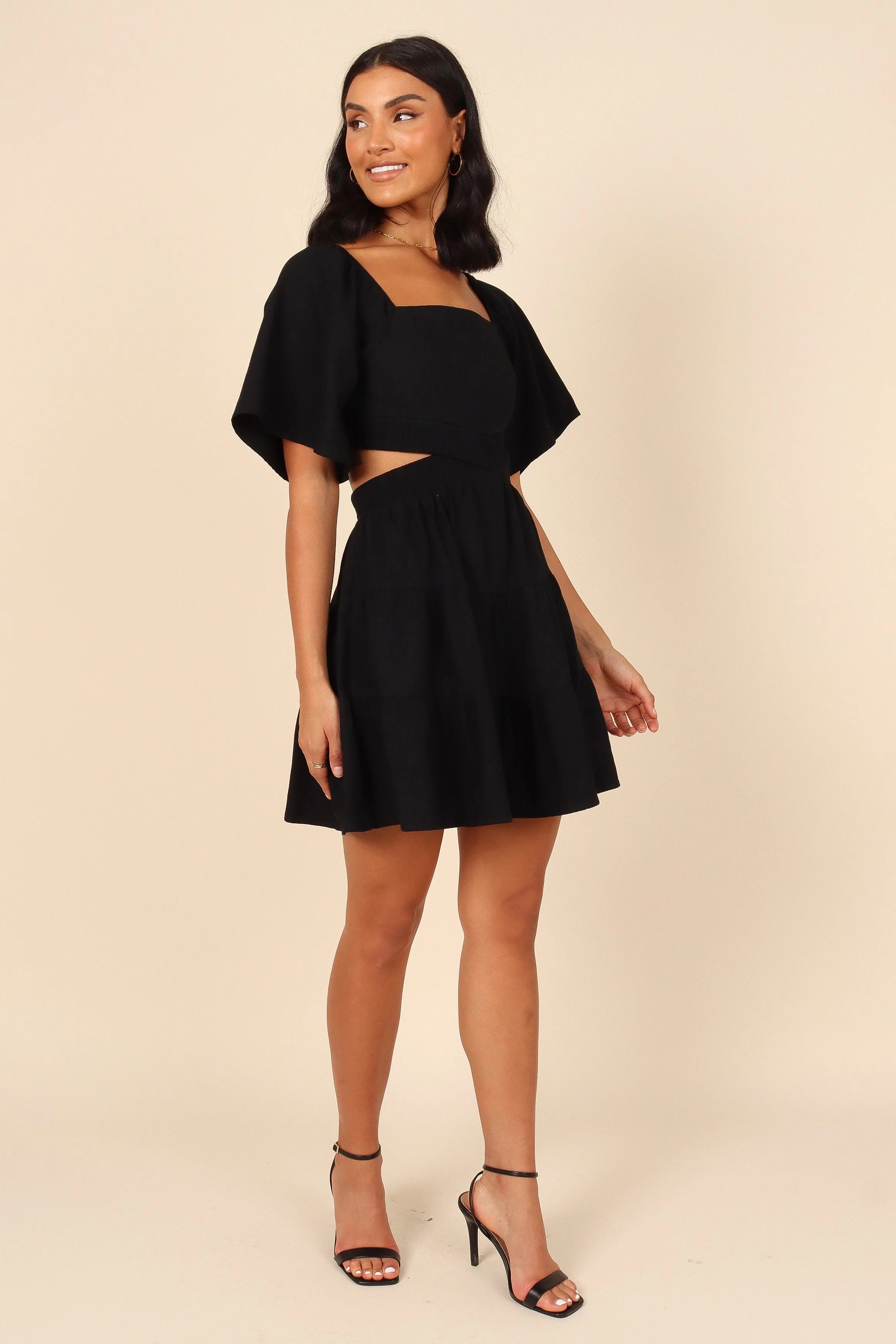 Jordyn Cut Out Mini Dress Black