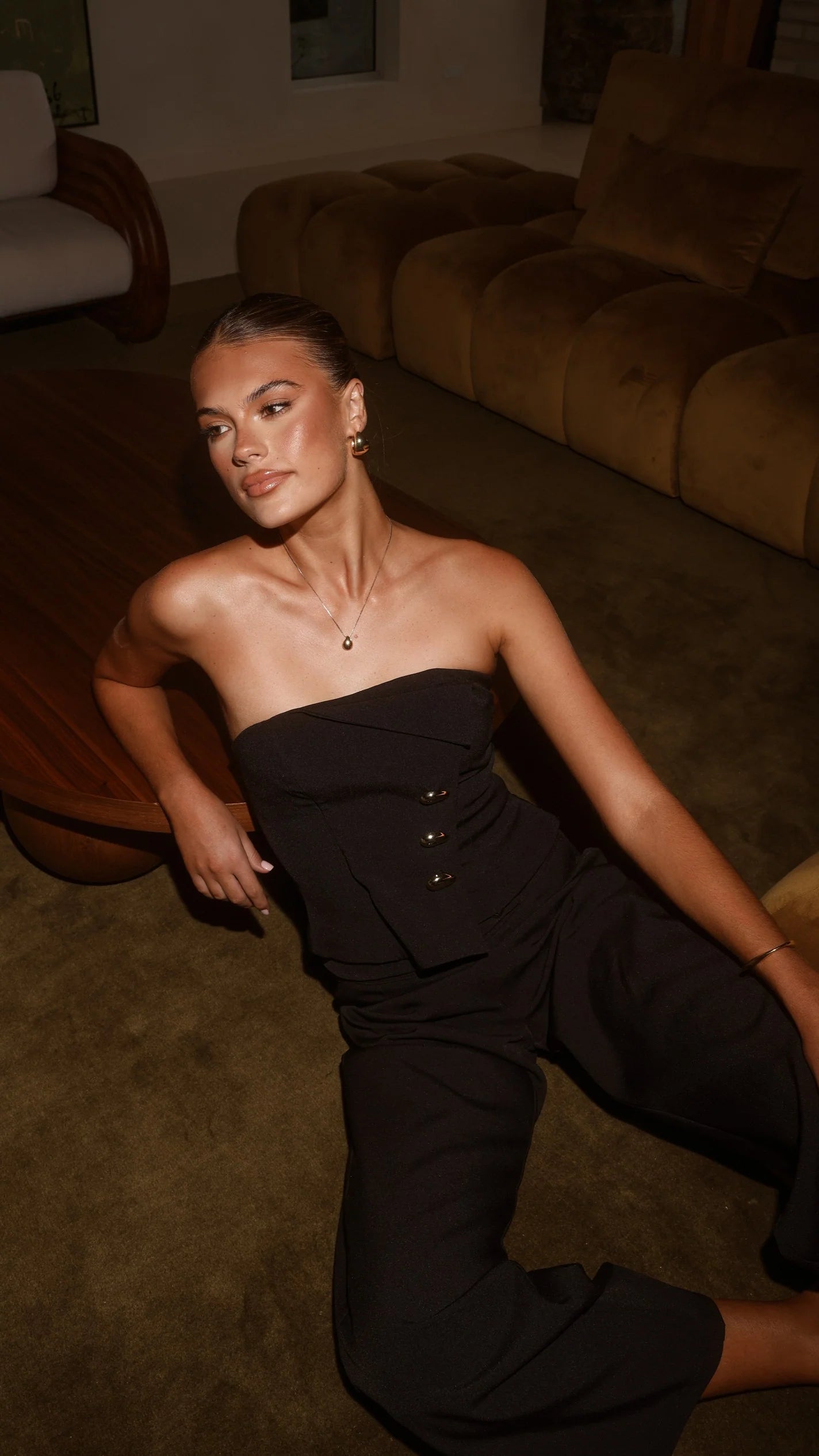 Payton Strapless Top Black