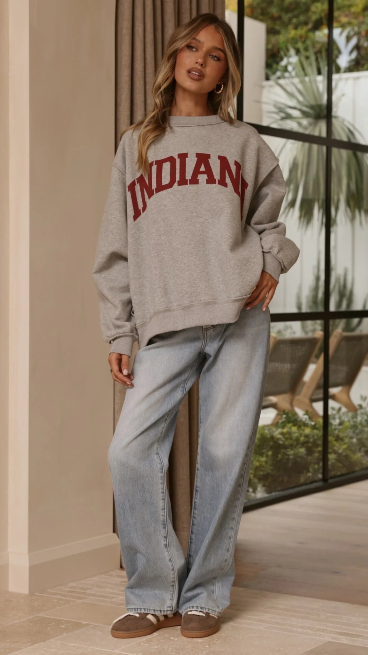 Indiana Crewneck Sweater Grey