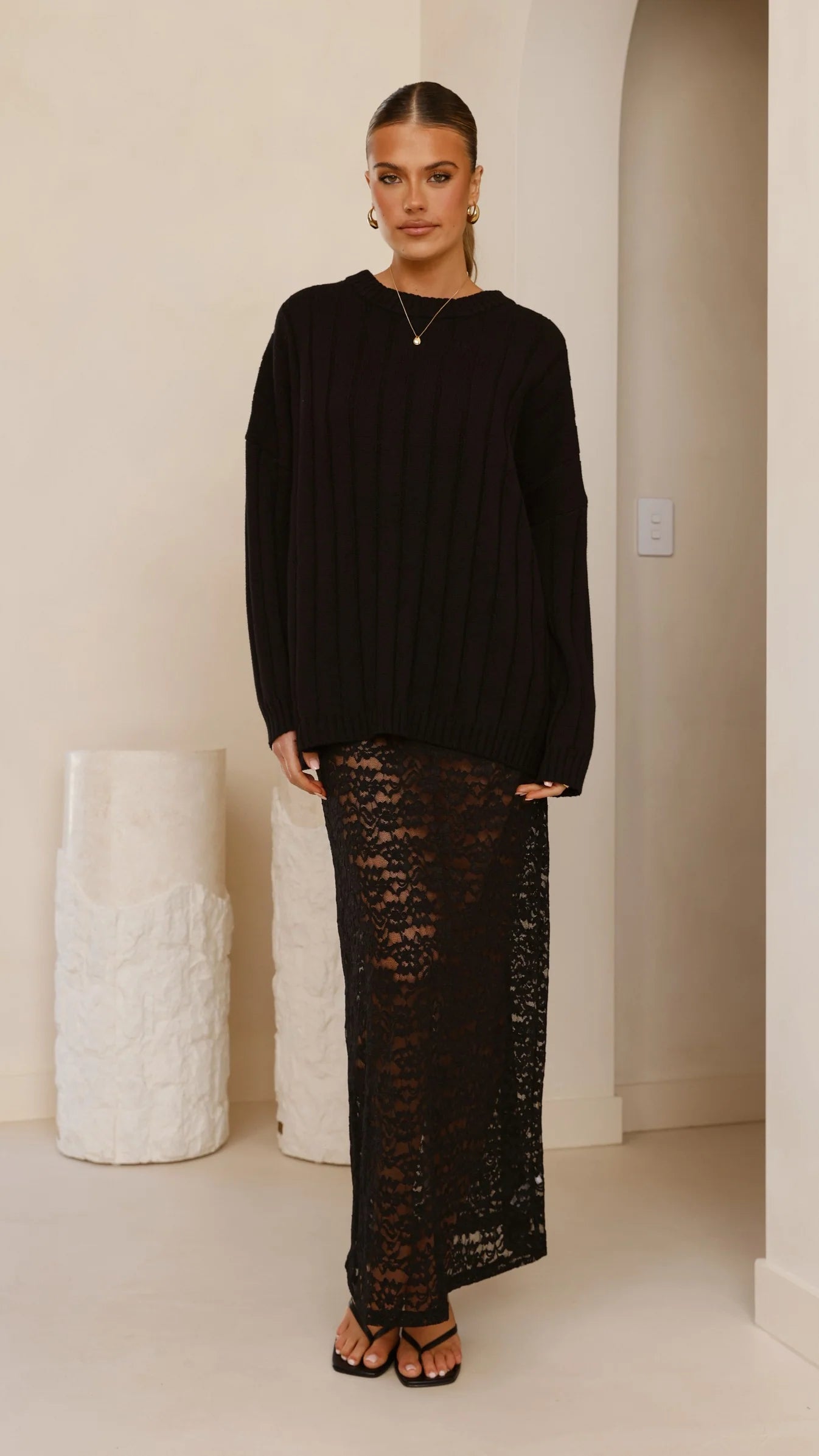 Naiva Oversized Knit Black